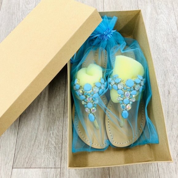 TRINA TURK Mesa Embellished Slip-On Flat Sandal - Picture 2 of 5